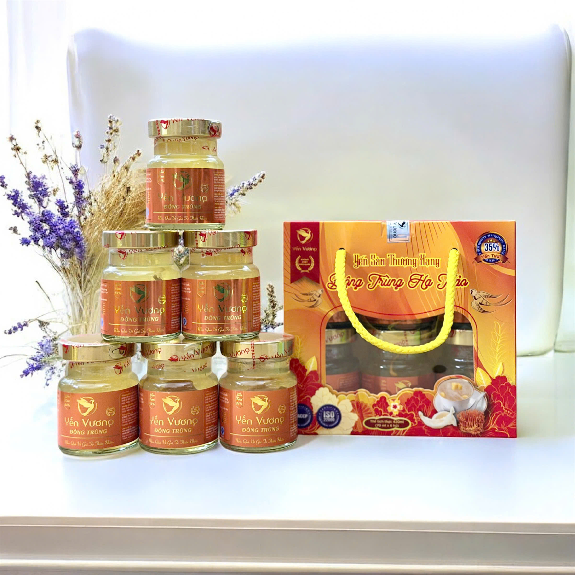 Lốc 6 hũ yến Vương 70ml Đông Trùng